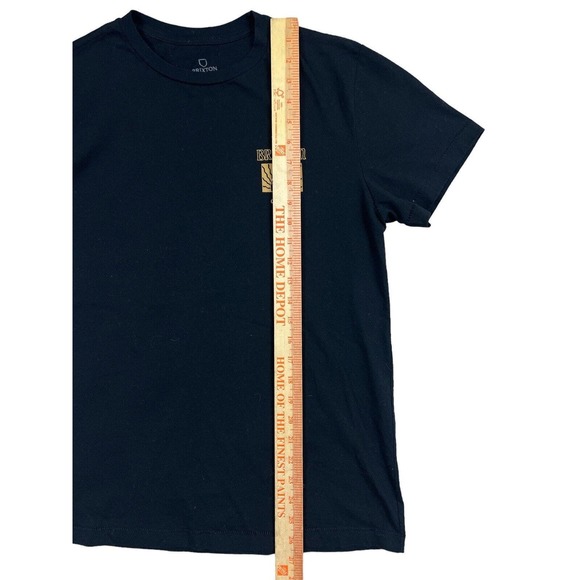 Brixton Tailored Fit Men Black Short Sleeve Crew Neck T-Shirt Sz S‎ - Picture 2 of 6